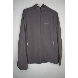 Marmot Men's Grey Full Zip Mock Neck Sweater Sz M Casual Utility Outdoor‎ Winter